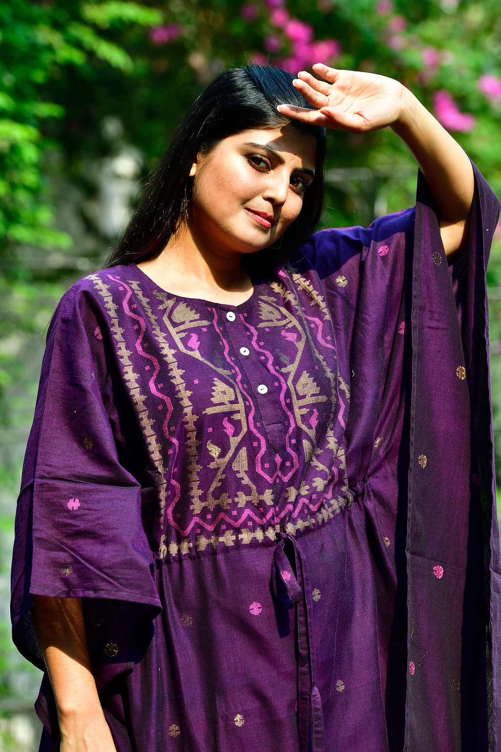 Purple - Jamadani kaftan image 2