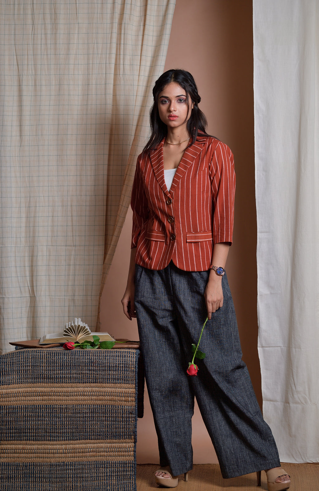 Riddle of Joy - Handwoven cotton jacket image 2