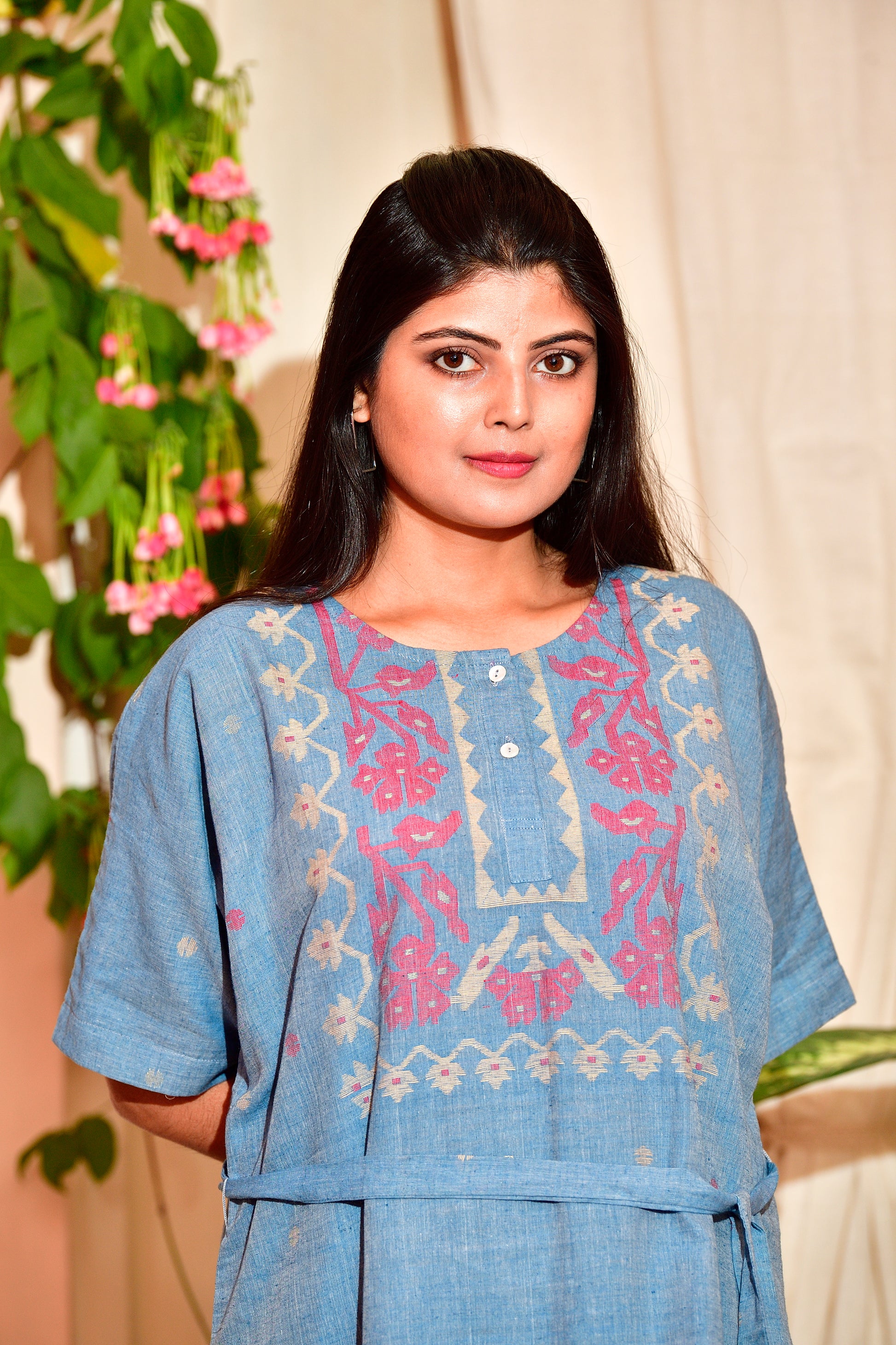 Khadi Jamdani - Kimono dress image 6