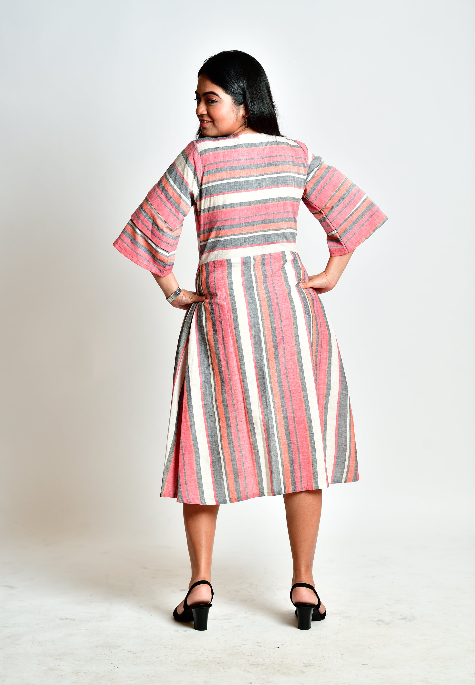 Stripe handloom dress image 8