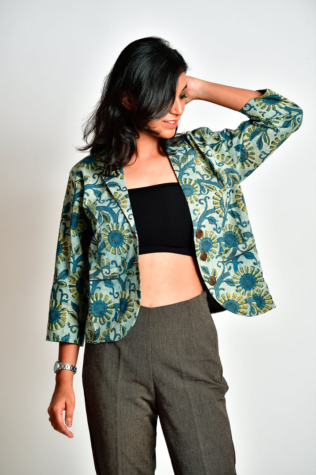 Aaronyak - cotton blazer - sunflower image 4