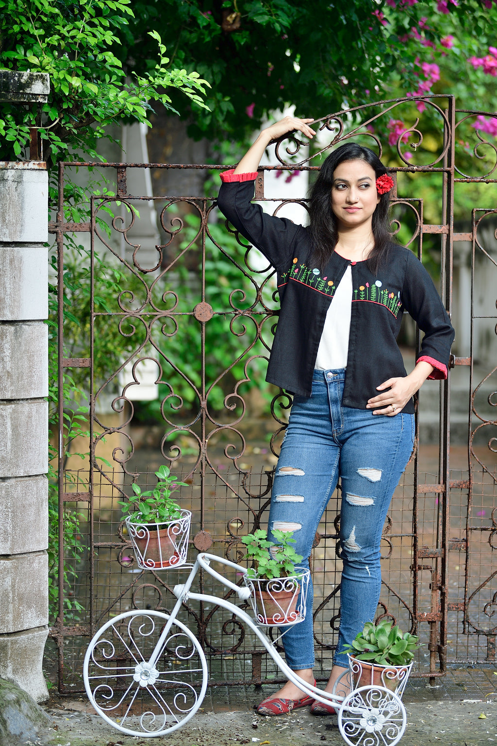 Yamini - cotton jacket - black image 6