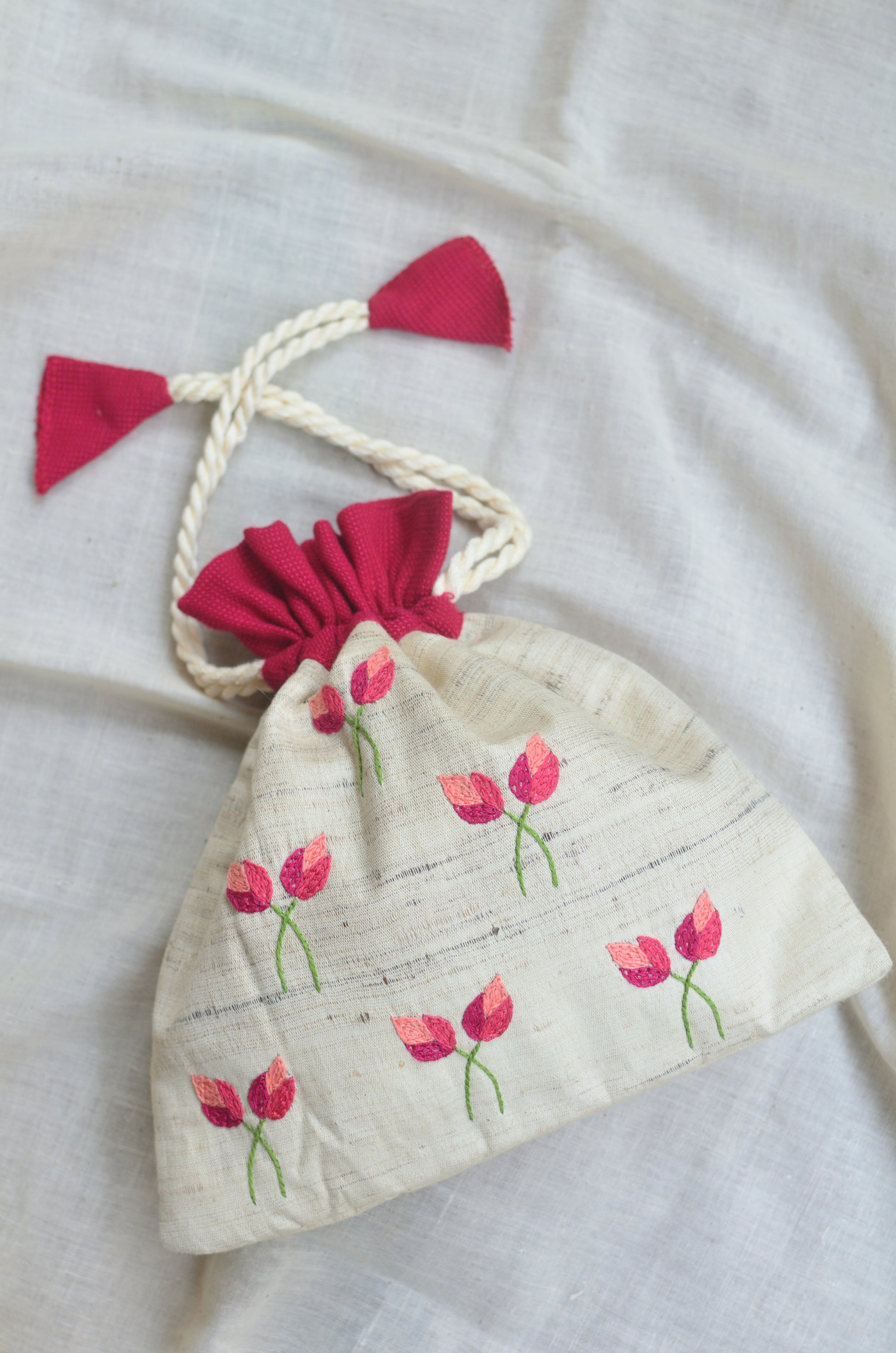 Padma - raw silk potli image 0