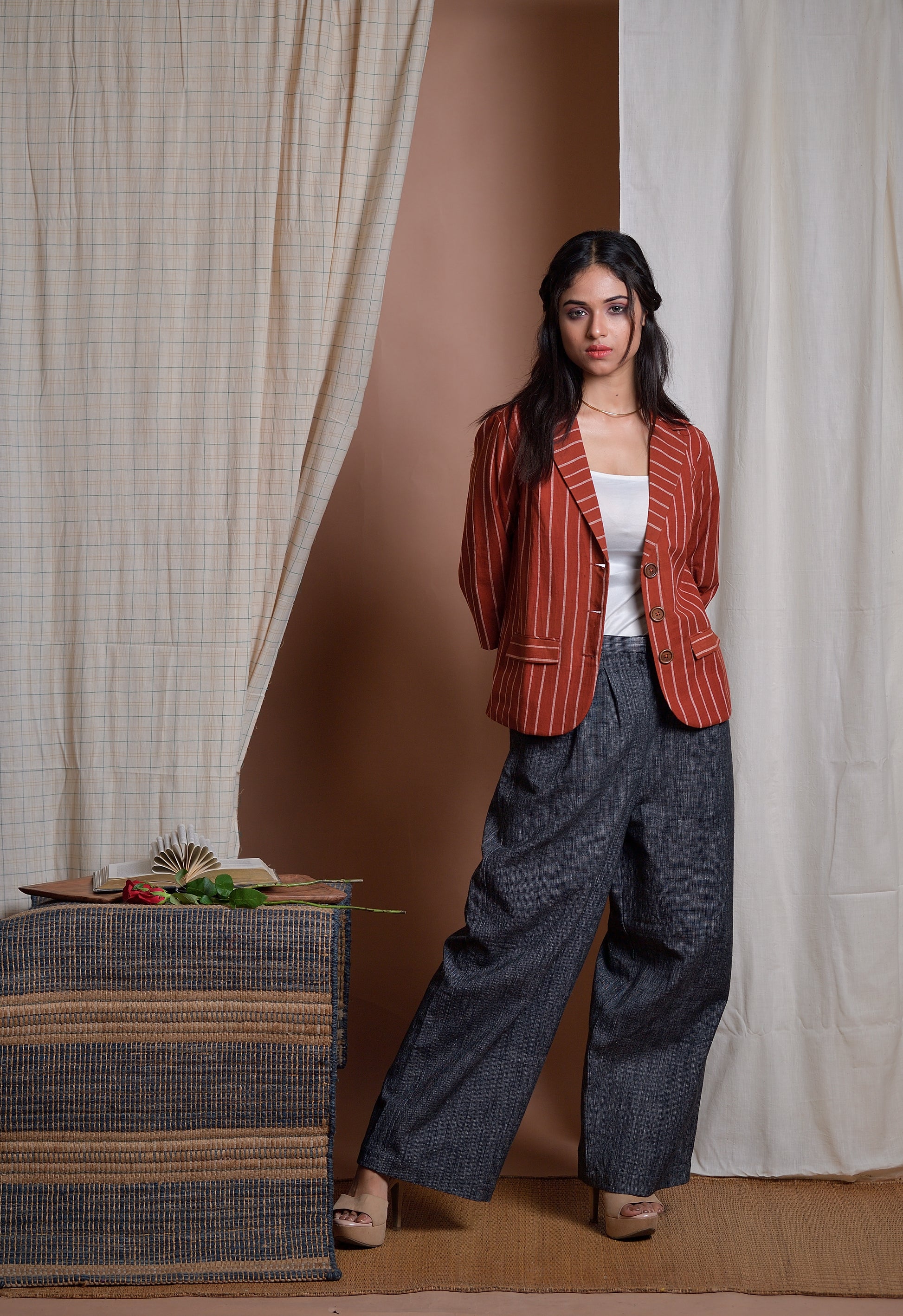 Riddle of Joy - Handwoven cotton jacket image 0